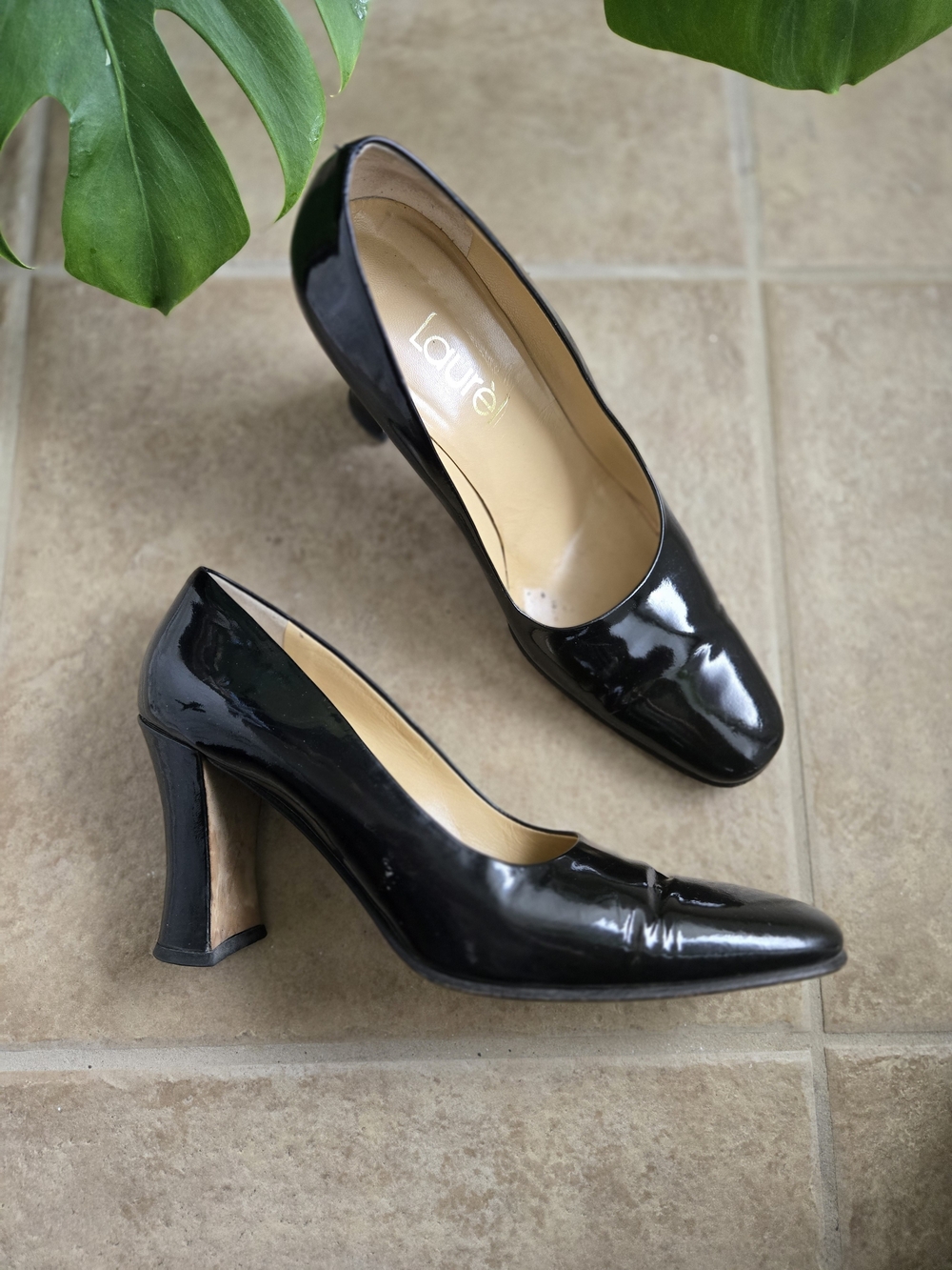 Vintage LAUREL Black Patent Leather Heels